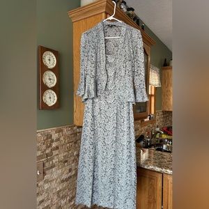 R&M Richards silver/gray sparkling mother-of-bride wedding dress (formal dress)